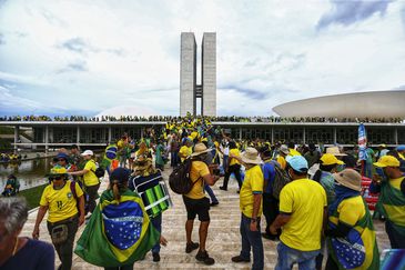 Brasília (DF), 08.01.2023 - Manifestantes golpistas invadem o Congresso Nacional, STF e Palácio do Planalto. Foto: Marcelo Camargo/Agência Brasil