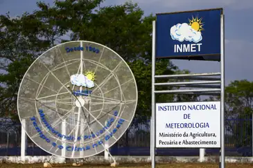 Fachada do instituto nacional de meteorologia (INMET), em Brasília.